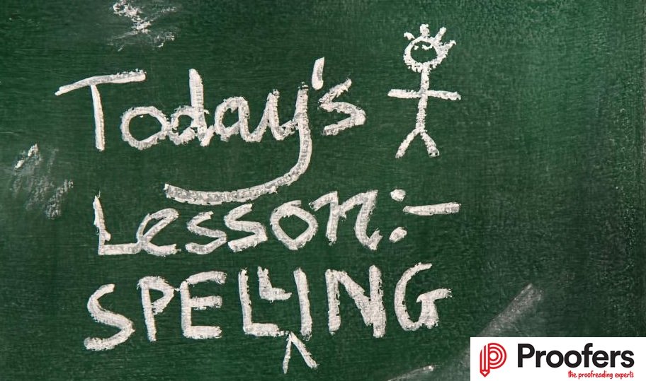 Banner featuring the words 'Todays Lesson Spelling' with a stickman